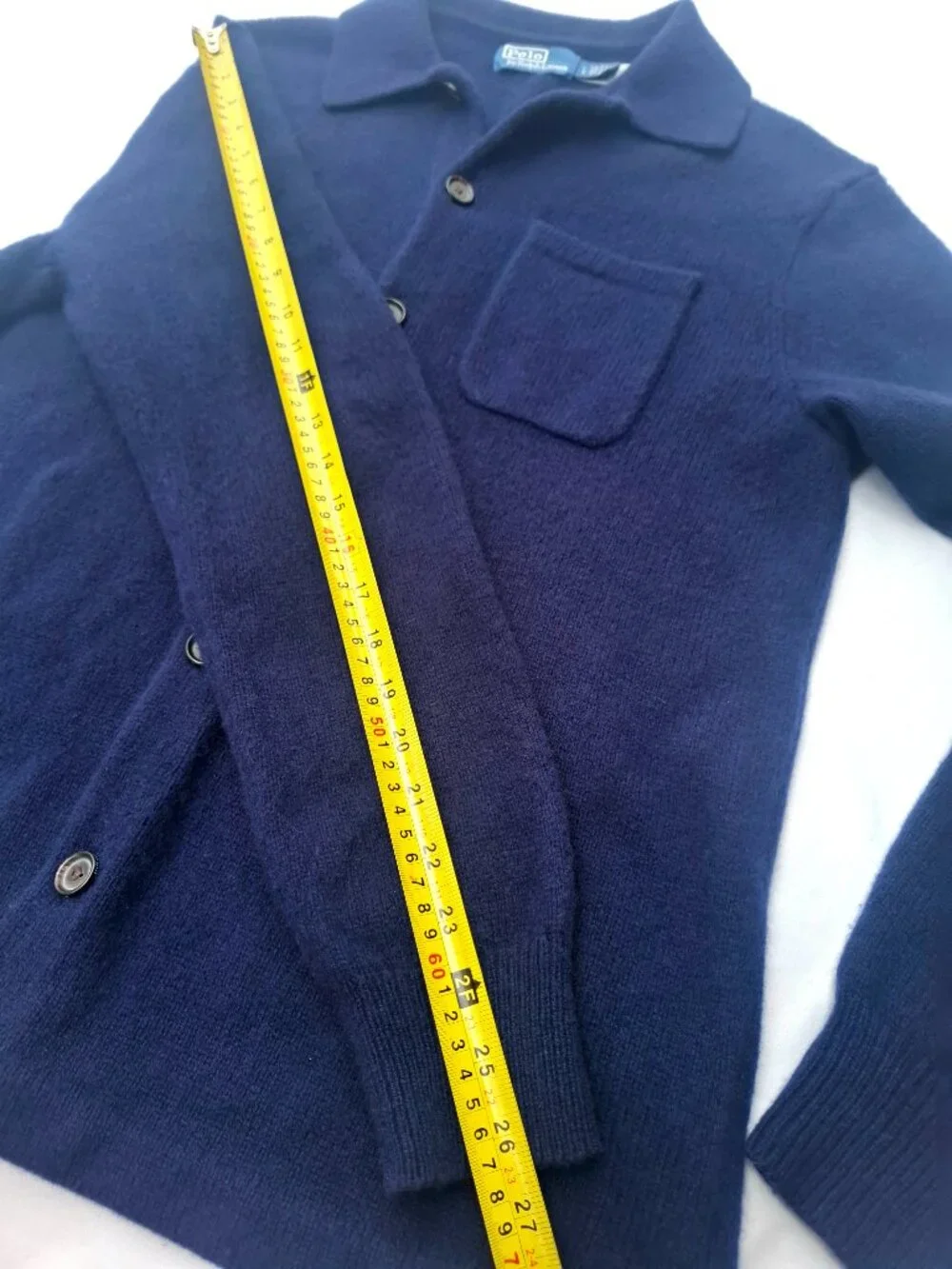 Polo Ralph Lauren Wool Cashmere Men's Cardigan Sweater Large Navy Classic Preppy